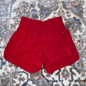 Lululemon red tracker shorts